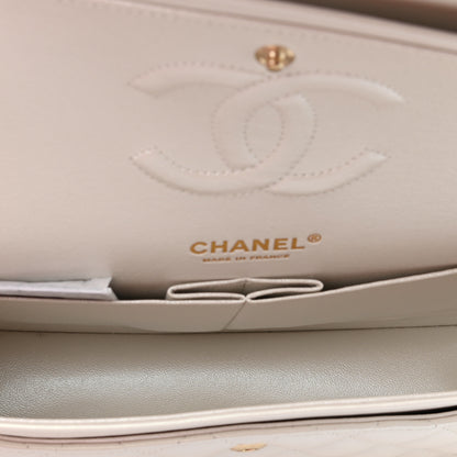 Chanel Iridescent Calfskin Quilted Medium Double Flap White 5 of 10