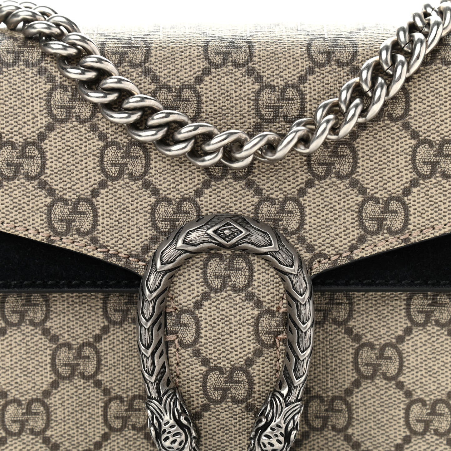 GG Supreme Monogram Mini Dionysus Shoulder Bag Black