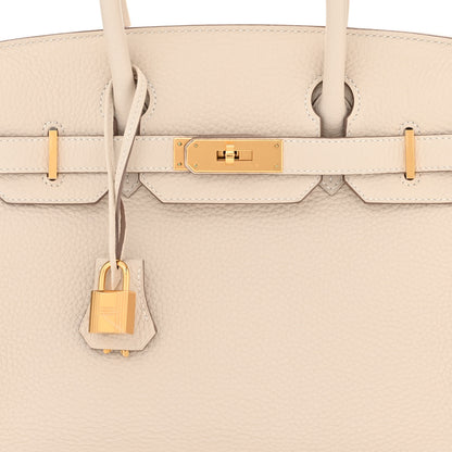 Hermes Taurillon Clemence Birkin 30 Craie 8 of 11