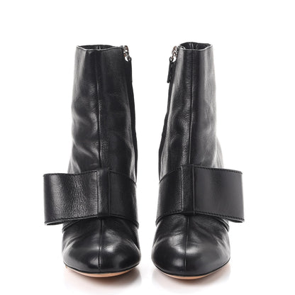 Valentino Garavani Calfskin Bow Ankle Boots 40.5 Black 2 of 14