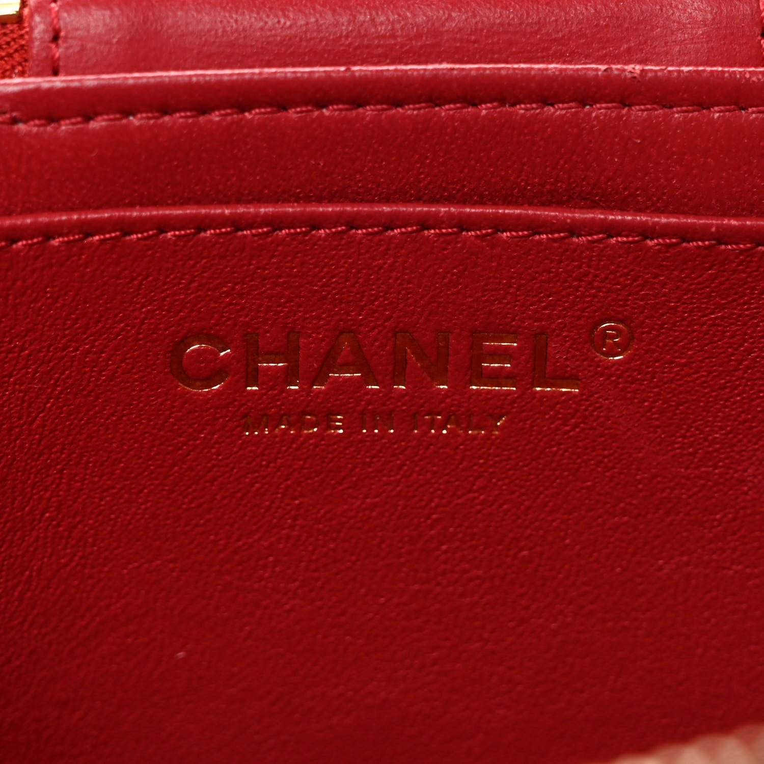 Chanel Lambskin Quilted Trendy Vanity Case Red 6 of 12
