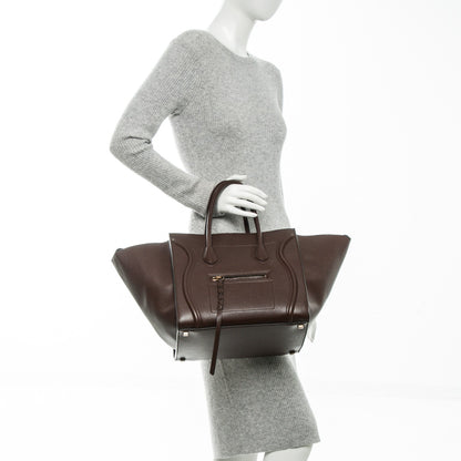Celine Shiny Grained Calfskin Medium Phantom Luggage Brown 2 of 7