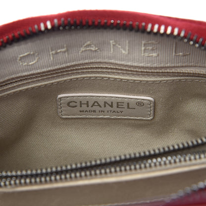 Chanel Shiny Sheepskin Quilted Small Shopping Tote Red 6 of 12
