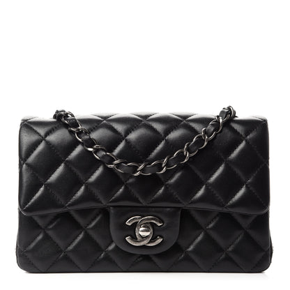 Chanel Lambskin Quilted Mini Rectangular Flap Black 1 of 10