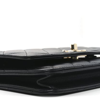 Chanel Lambskin Quilted Trendy CC Wallet On Chain WOC Black 10 of 12