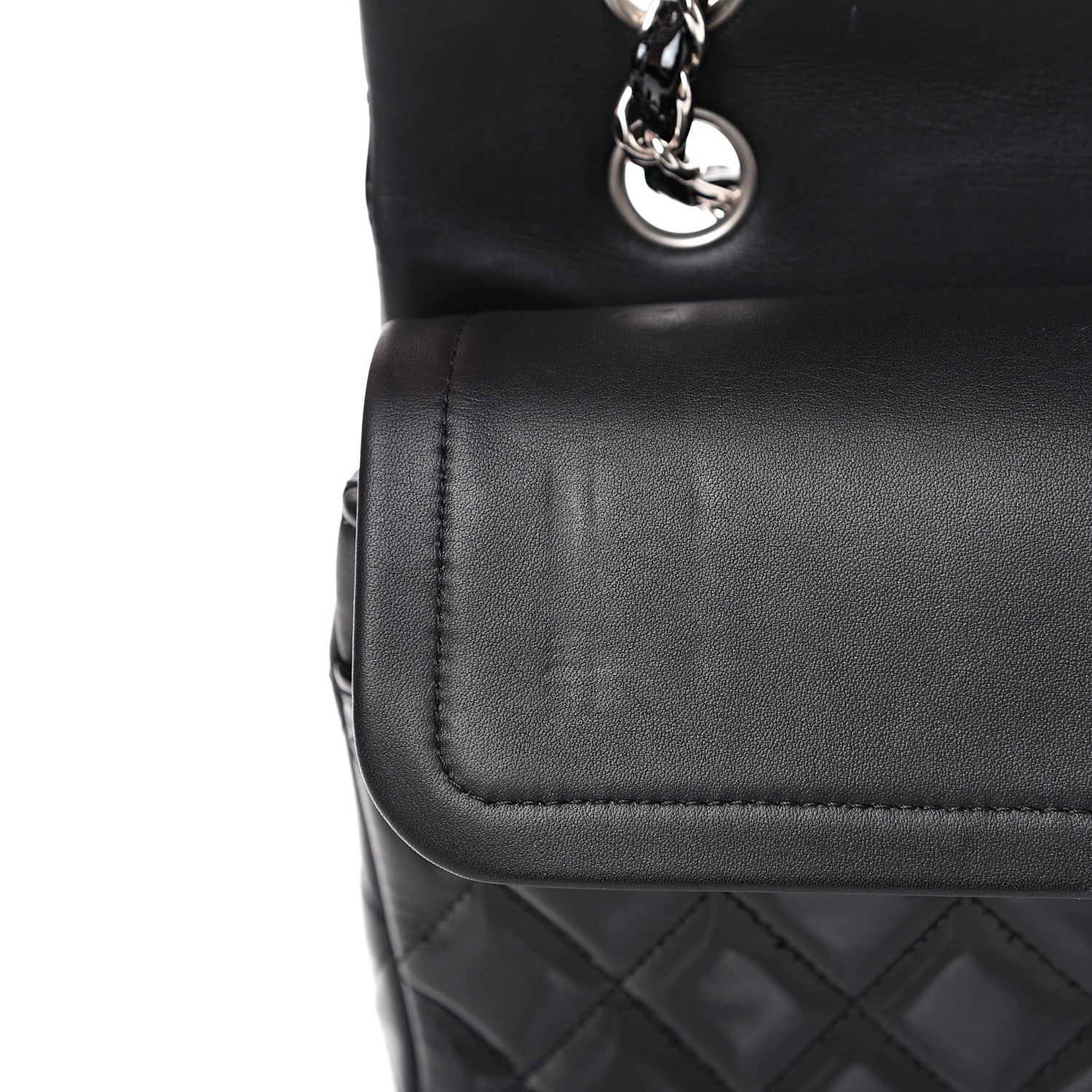 Chanel Patent Quilted Medium Double Flap Black 8 of 12