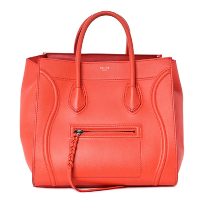 Celine Grained Calfskin Medium Phantom Luggage Coral 1 of 13