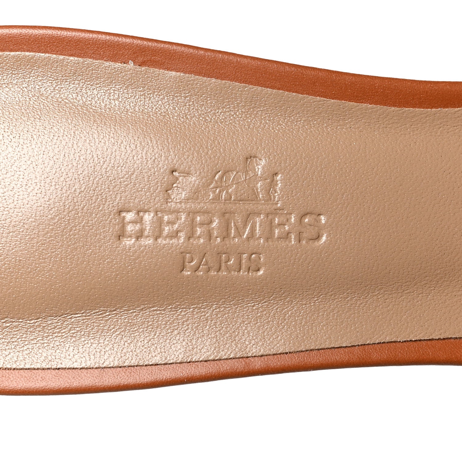 Hermes Calfskin Oasis Sandals 37.5 Gold 8 of 8