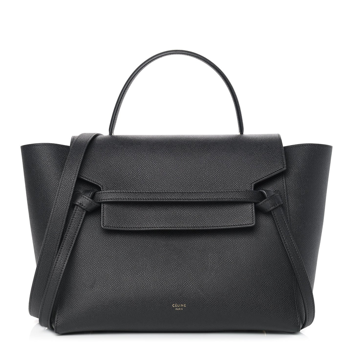 Grained Calfskin Mini Belt Bag Black