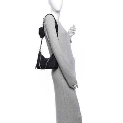Prada Nylon Re-Edition 2005 Shoulder Bag Black 2 of 12