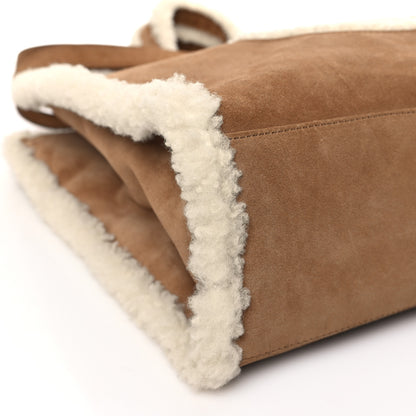 Telfar X UGG Suede Shearling Medium Shopping Bag Chestnut 7 of 8