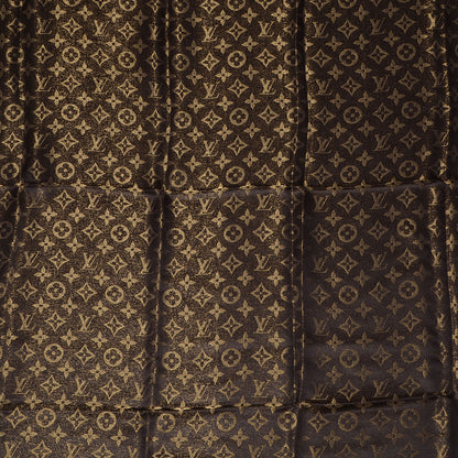 Louis Vuitton Silk Lurex Wool Monogram Shine Shawl Brown 4 of 5