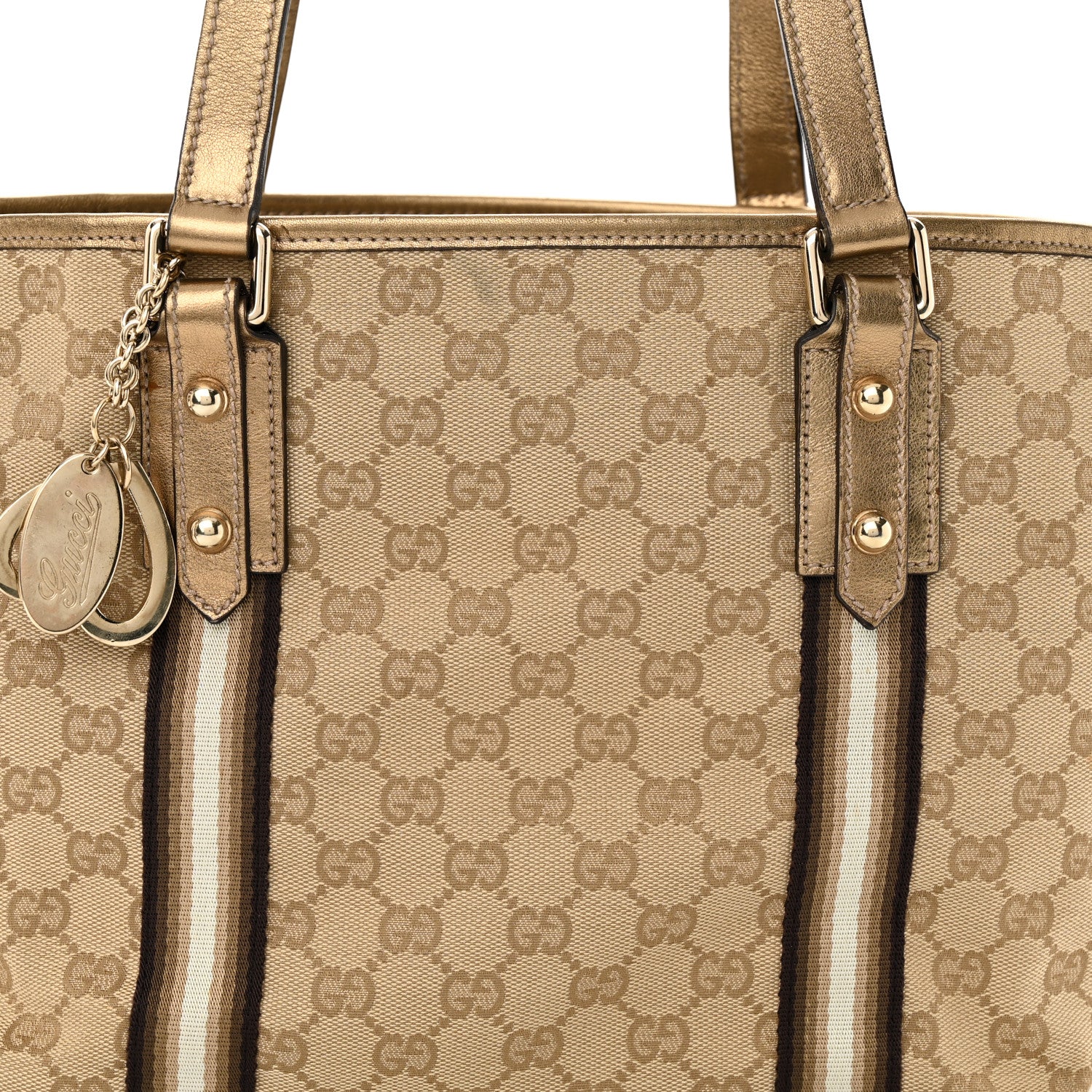 Gucci Monogram Medium Jolicoeur Tote Metallic 8 of 11