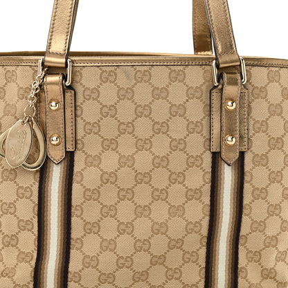 Gucci Monogram Medium Jolicoeur Tote Metallic 8 of 11