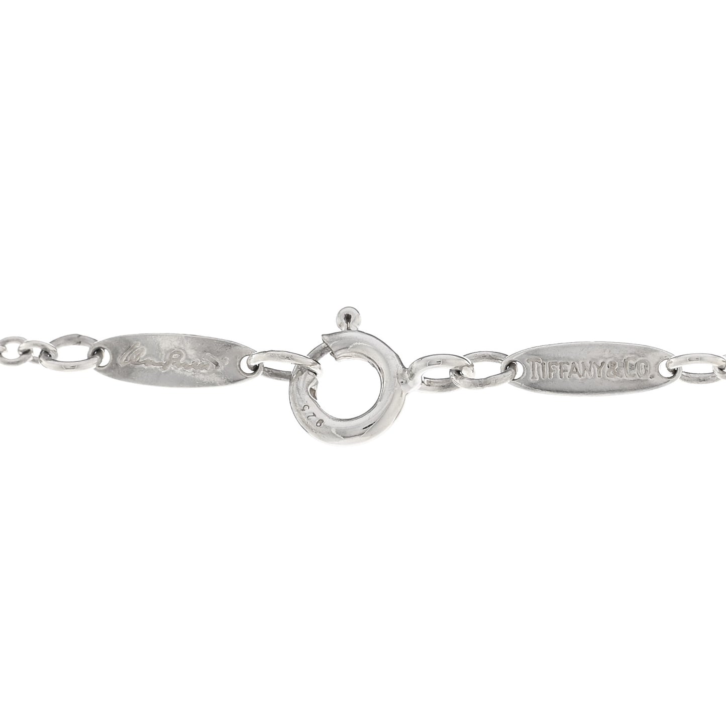 Sterling Silver 22mm Elsa Peretti Open Heart Pendant Necklace
