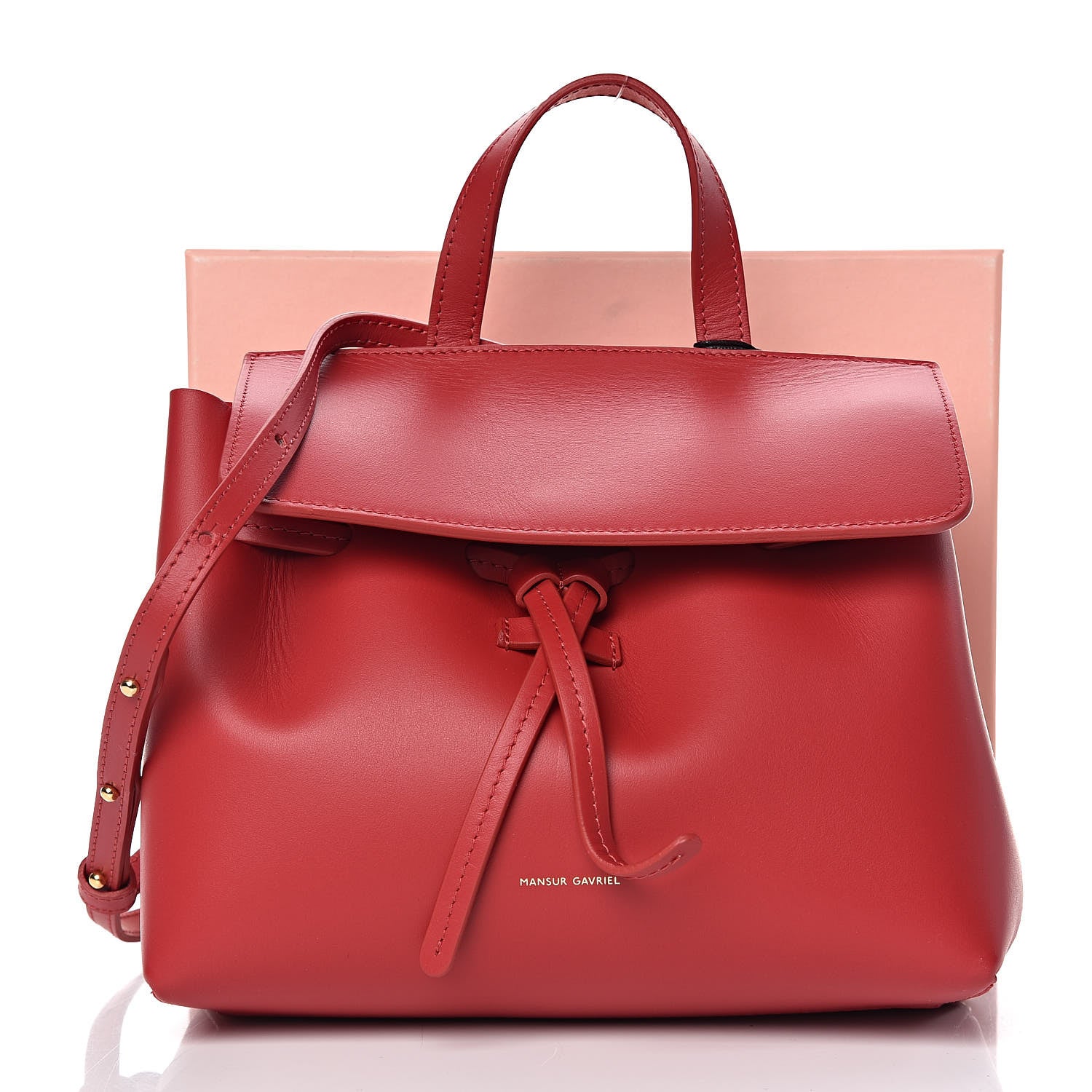 Mansur Gavriel Calfskin Mini Mini Lady Bag Flamma 9 of 9