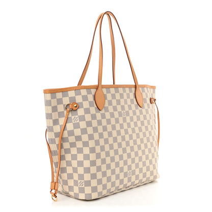 Louis Vuitton Damier Azur Neo Neverfull MM Rose Ballerine 3 of 10