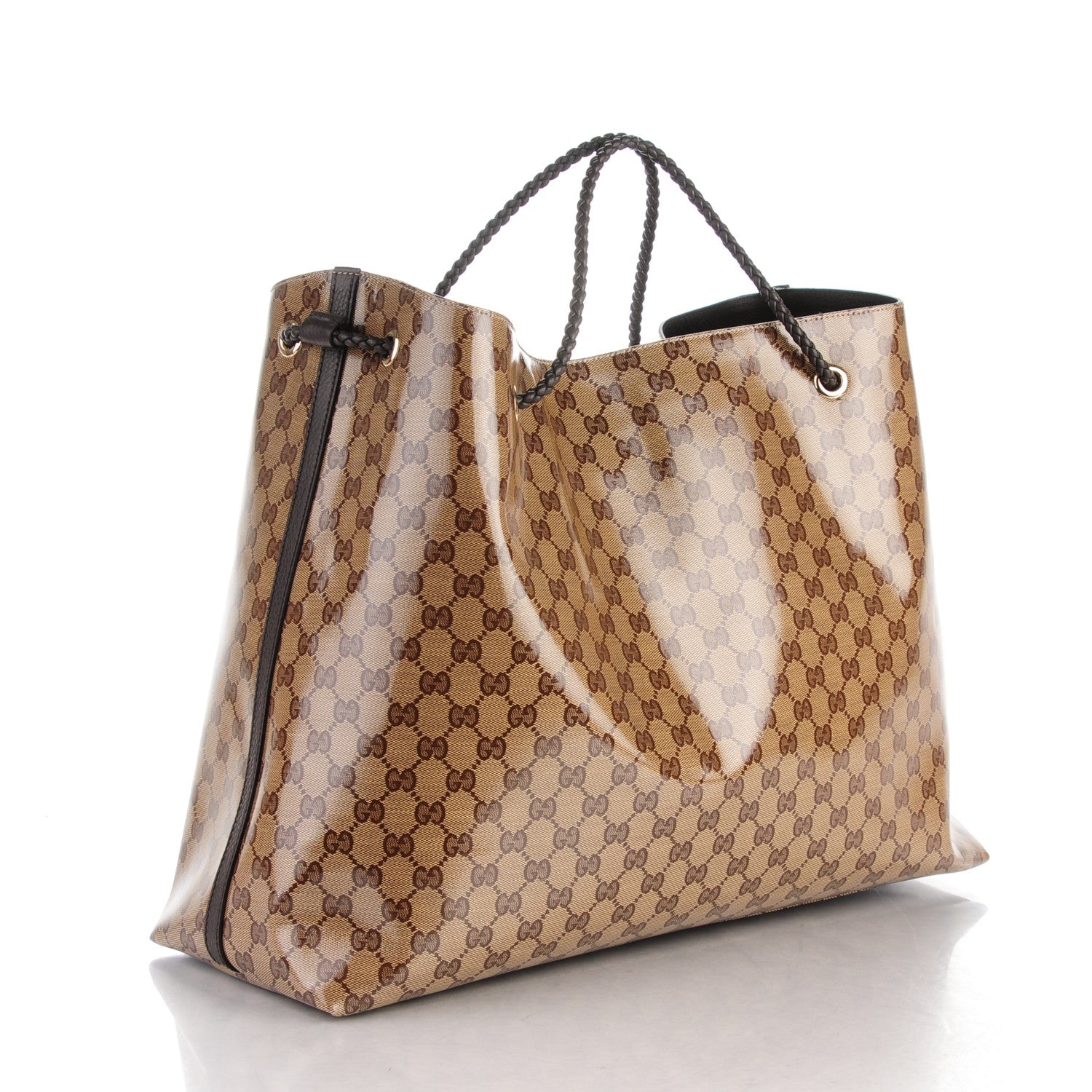 Gucci Crystal Monogram Large Gifford Shopping Tote Brown 3 of 7