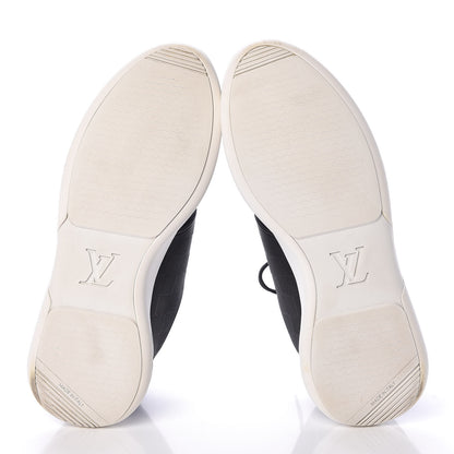 Louis Vuitton Rubber Mesh Suede Damier Fastlane Low Sneakers 6.5 Black 7 of 7