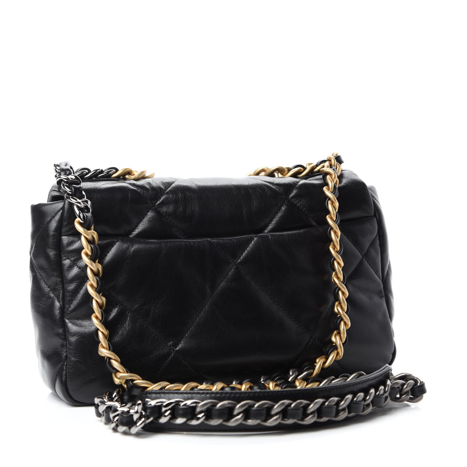 Chanel Goatskin Quilted Medium Chanel 19 Flap Black 3 of 10