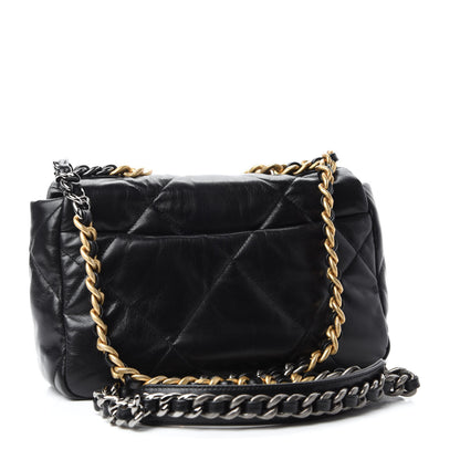 Chanel Goatskin Quilted Medium Chanel 19 Flap Black 3 of 10