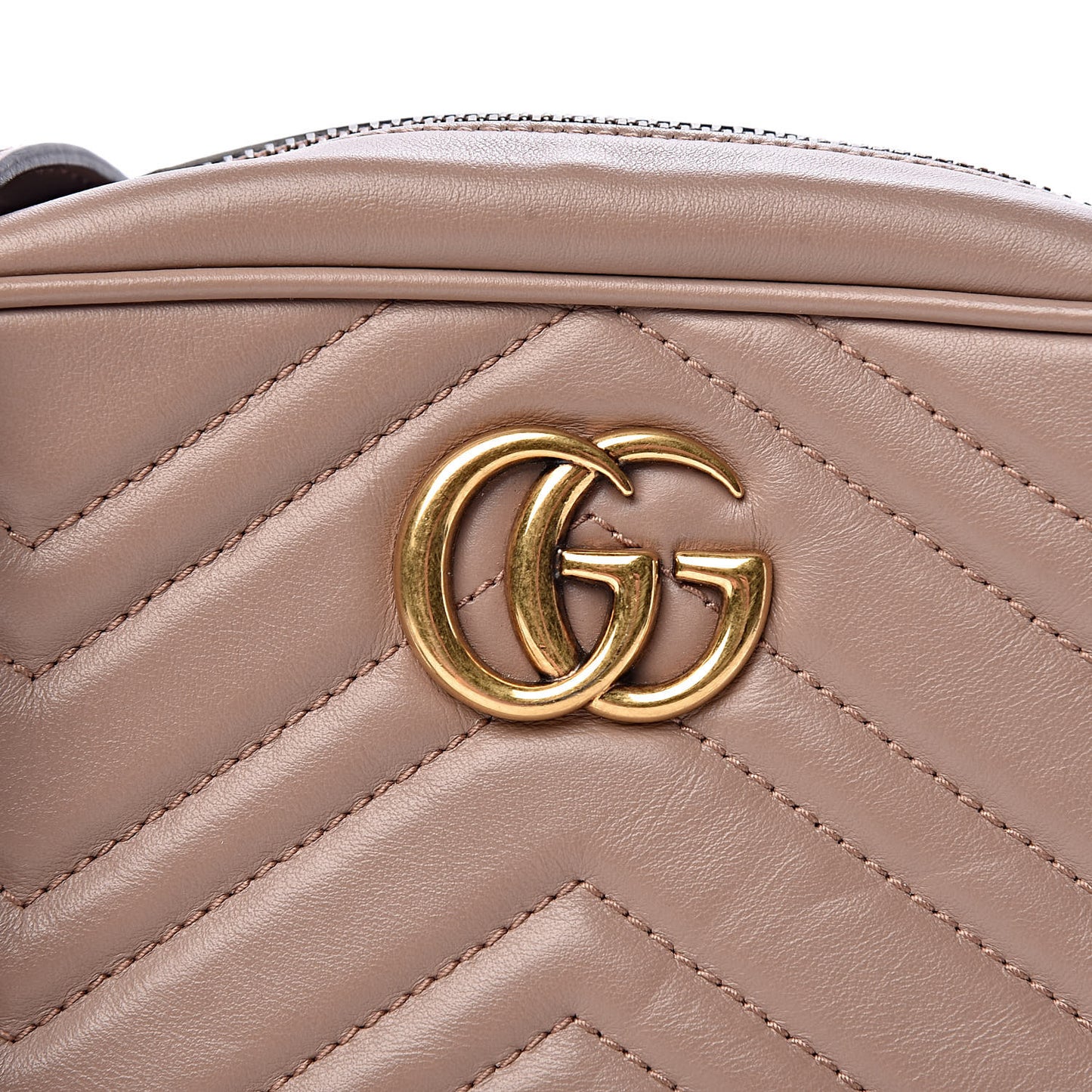 Calfskin Matelasse Mini GG Marmont Chain Shoulder Bag Porcelain Rose