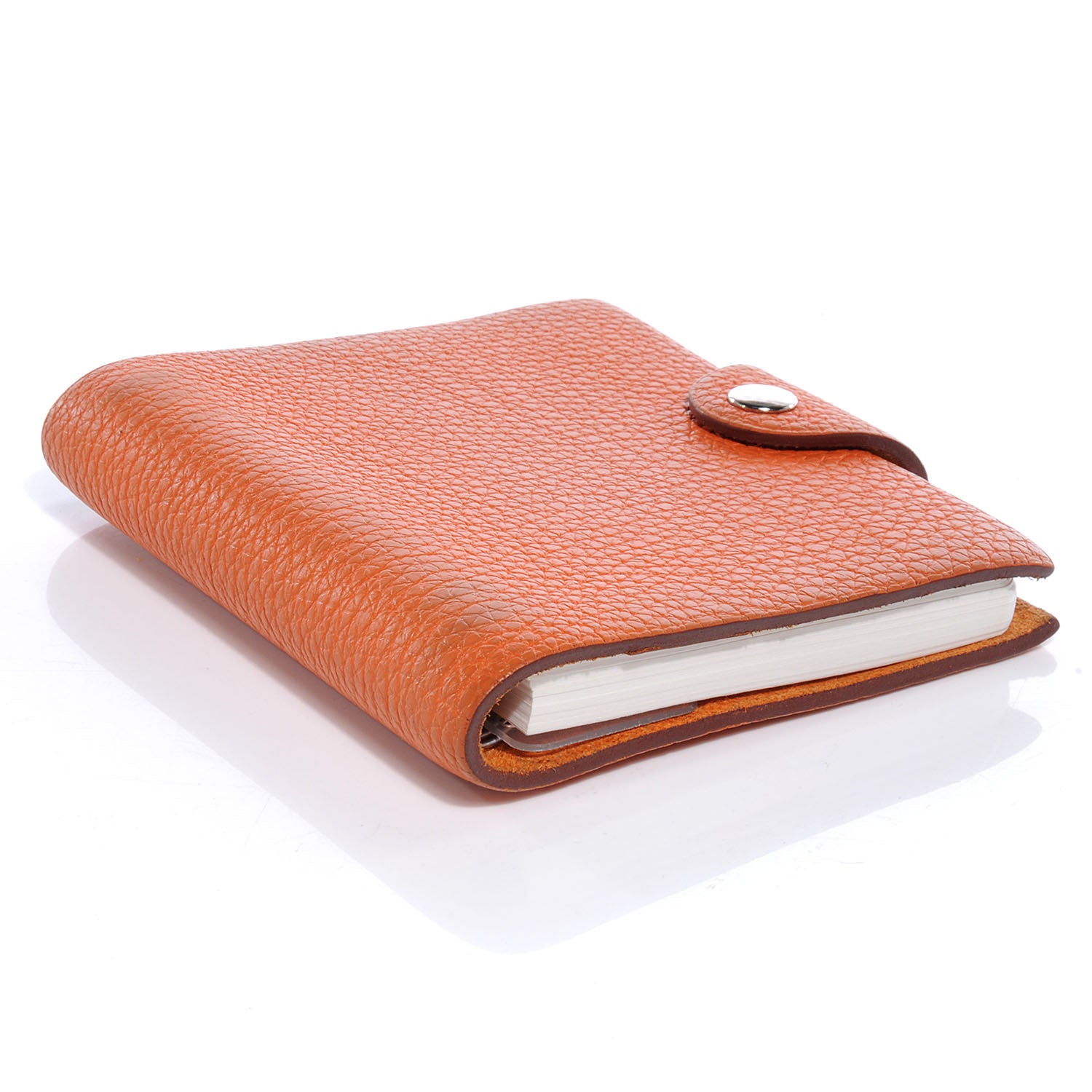 Hermes Taurillon Clemence Ulysse PM Notebook Cover Orange 6 of 8