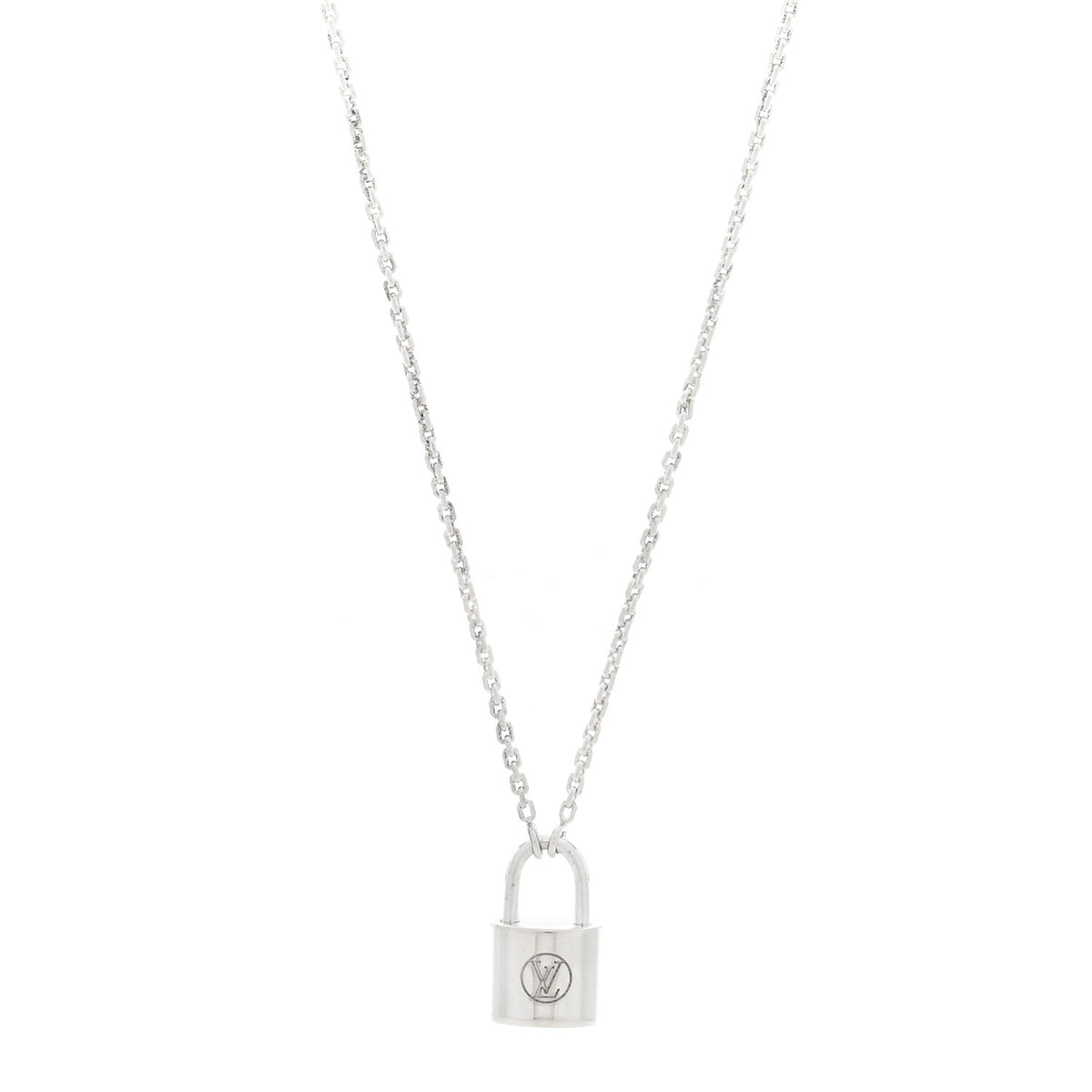 Louis Vuitton Sterling Silver Lockit Necklace 1 of 6