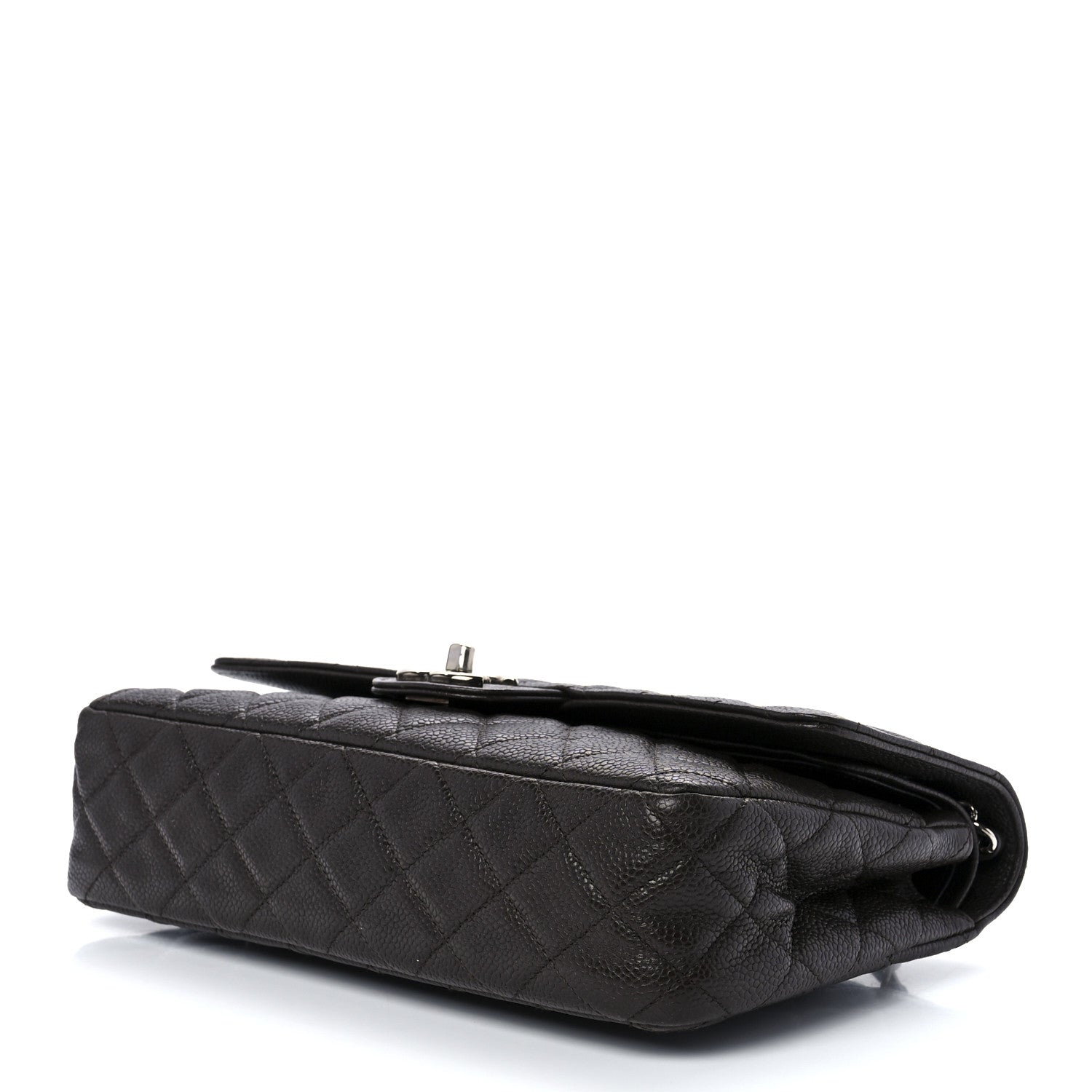Chanel Caviar Quilted Medium Double Flap Dark Brown 10 of 13
