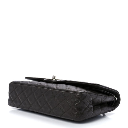 Chanel Caviar Quilted Medium Double Flap Dark Brown 10 of 13