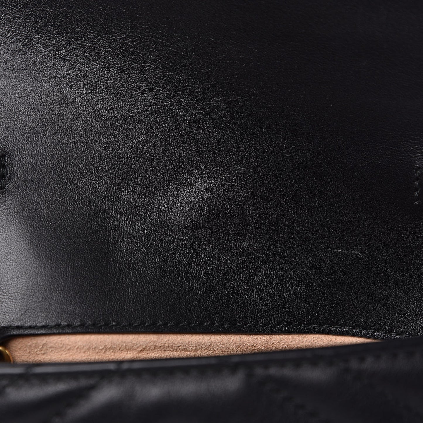Calfskin Matelasse Super Mini GG Marmont Shoulder Bag Black