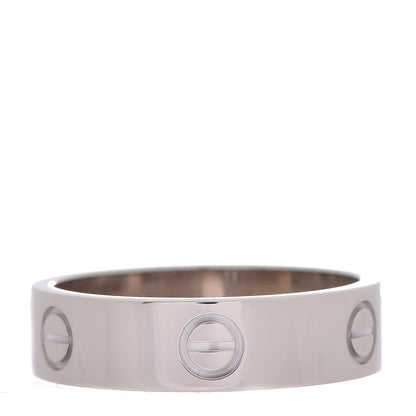 Cartier 18K White Gold 5.5mm LOVE Ring 61 9.5 1 of 5