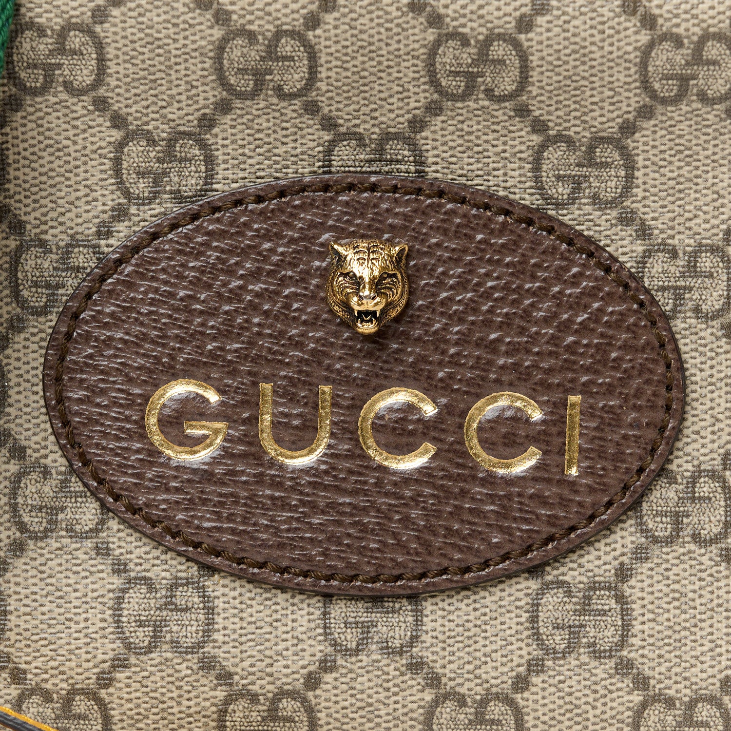 Gucci GG Supreme Monogram Web Neo Vintage Shoulder Bag Beige New Acero Crop 9 of 12