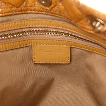 Christian Dior Patent Cannage Large Dior Soft Shopping Tote Beige 6 of 12