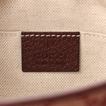 Gucci Monogram Textured Dollar Calfskin Web Mini Ophidia Shoulder Bag Sahara Rubino Chardonnay 6 of 11