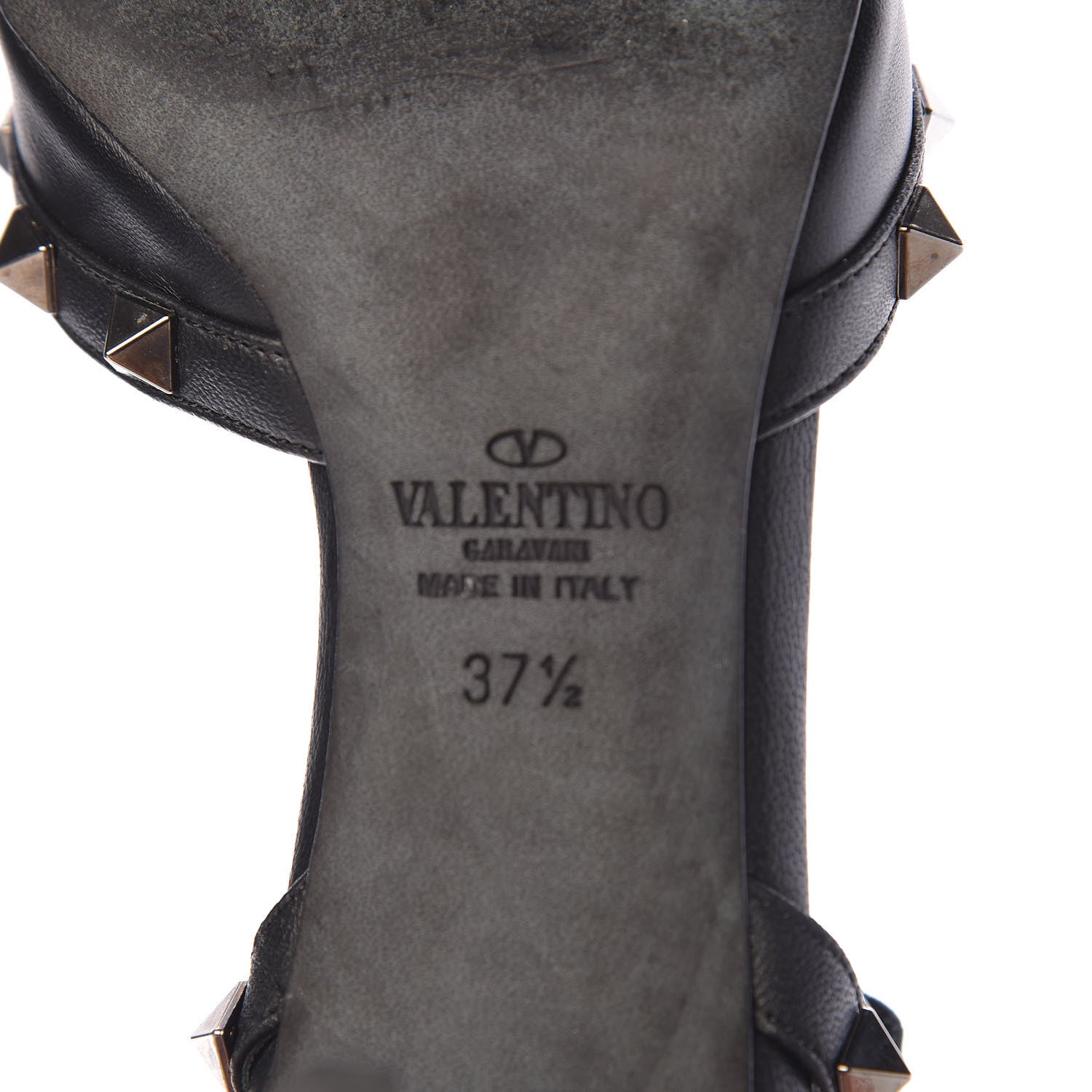 Valentino Garavani Calfskin Nappa Rockstud Ankle Strap 65mm Pumps 37.5 Black 6 of 11