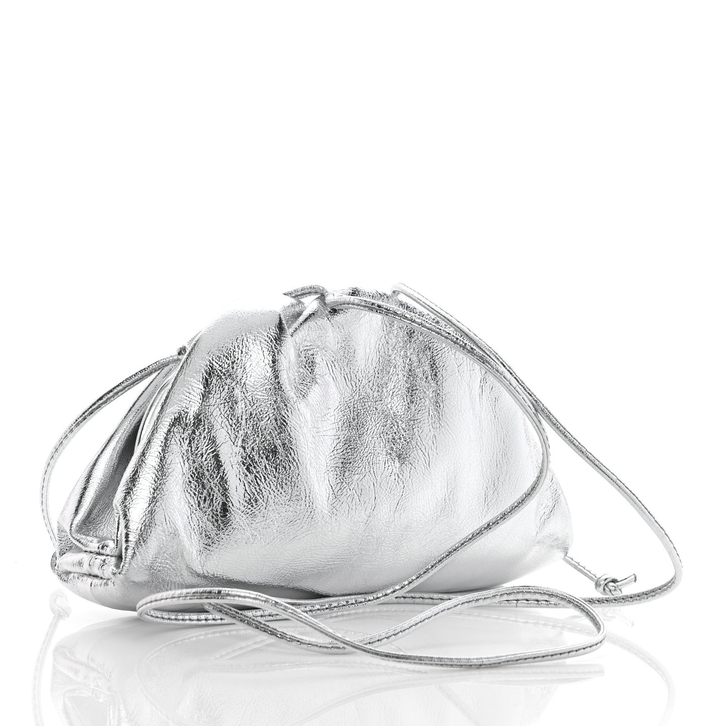 Metallic Calfskin The Mini Pouch Silver