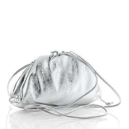 Bottega Veneta Metallic Calfskin The Mini Pouch Silver 3 of 10