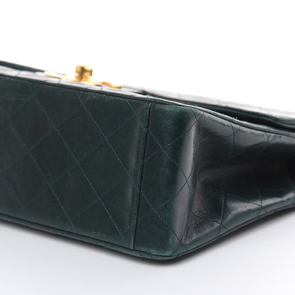 Chanel Lambskin Quilted XL Jumbo Single Flap Green 9 of 18