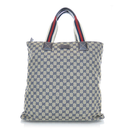 Gucci GG Monogram Large Web Handle Vertical Tote Dark Navy 1 of 11