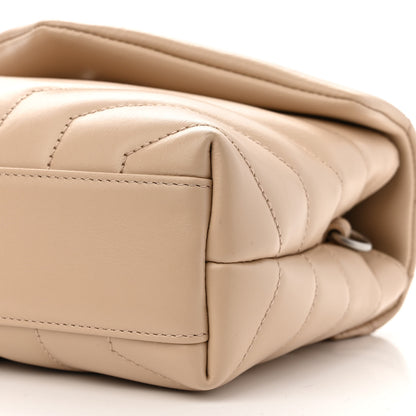 Saint Laurent Calfskin Y Quilted Monogram Toy Loulou Crossbody Bag Light Natural 10 of 10