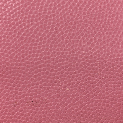 Chanel Caviar Quilted Textured CC Small Tri-Fold Flap Wallet Pink 10 of 11