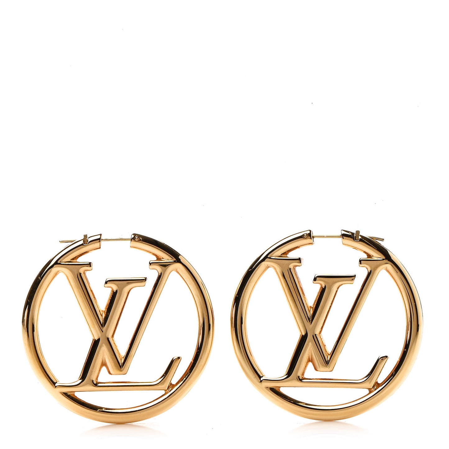 Metal Louise Hoop Earrings Gold