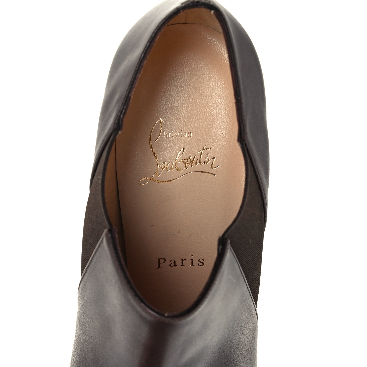Christian Louboutin Calfskin Lastoto 100 Ankle Boots 38.5 Cacao 9 of 10