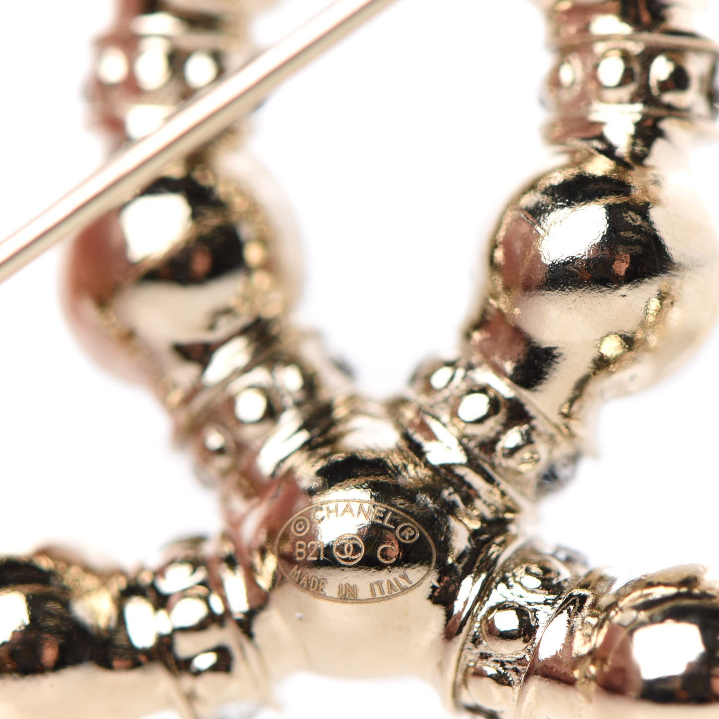 Pearl Crystal Nefertiti CC Brooch Gold