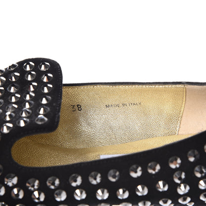 Jimmy Choo Suede Studded Wheel Loafers 38 Black 9 of 11
