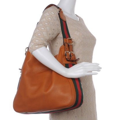 Gucci Leather Heritage Medium Shoulder Bag Tan 2 of 7