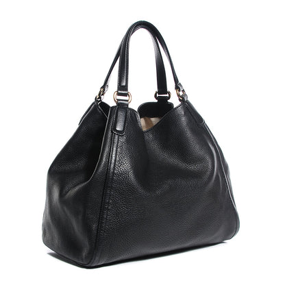 Gucci Pebbled Calfskin Medium Soho Shoulder Bag Black 3 of 7