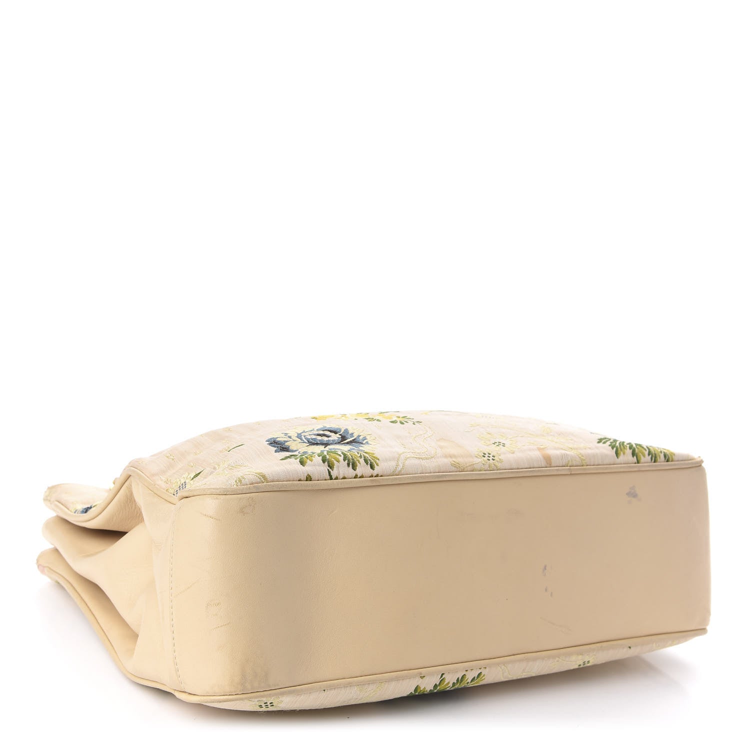Chanel Calfskin Canvas Embroidered Flower Tote Beige 3 of 14