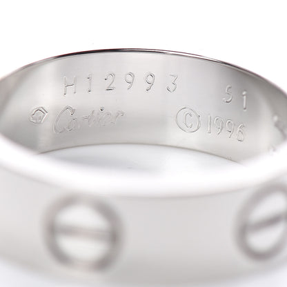 Cartier 18K White Gold 5.5mm LOVE Ring 51 5.75 4 of 4